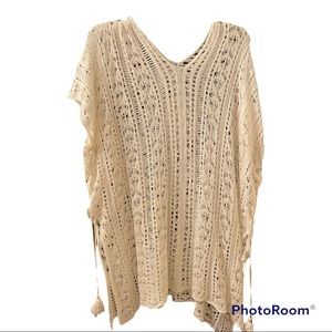 Cream Bathing suit coverup.